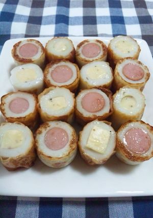 簡単☆ソーセージ＆チーズのミニ竹輪♪-レシピのメイン写真