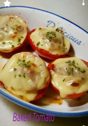 簡単! 焼きトマト Pizza 風-レシピのメイン写真