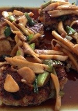 豆腐ハンバーグの和風甘辛ソース添え-レシピのメイン写真