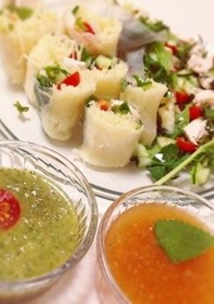 2種類の野菜タレのスパ生春巻き-レシピのメイン写真