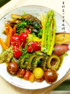 ❤︎夏野菜no中華風揚げ浸し❤︎-レシピのメイン写真