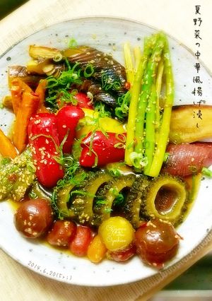 ❤︎夏野菜no中華風揚げ浸し❤︎-レシピのメイン写真