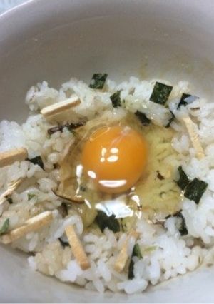 松茸風お吸い物で卵かけご飯！-レシピのメイン写真