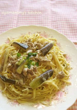 豚こまとなすの味噌クリームパスタ♪-レシピのメイン写真