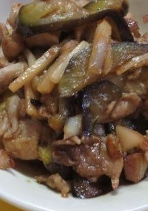 豚肉とナスと新生姜で炒め物-レシピのメイン写真