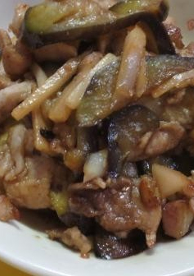 豚肉とナスと新生姜で炒め物-レシピのメイン写真