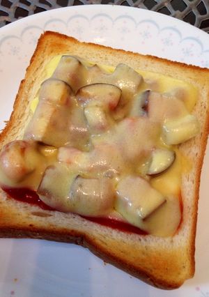 ごろごろ茄子のピザ風トースト-レシピのメイン写真