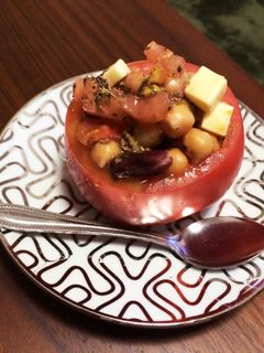 トマトの器で♪お豆のイタリアンサラダ-レシピのメイン写真