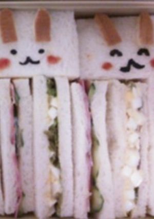 娘リクエスト☆うさぎサンドイッチ-レシピのメイン写真