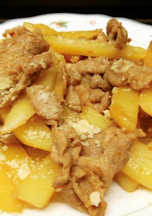 豚肉とじゃがいもの味噌マヨ炒め♪-レシピのメイン写真
