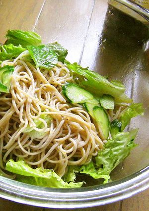 シンプル☆サラダ蕎麦(夏季向け軽食)-レシピのメイン写真