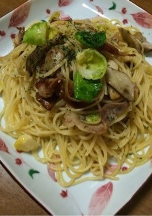 生ポルチーニとベーコンのパスタ-レシピのメイン写真