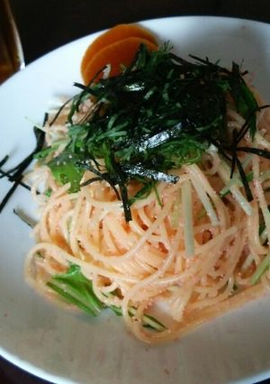 超簡単　明太子スパ-レシピのメイン写真