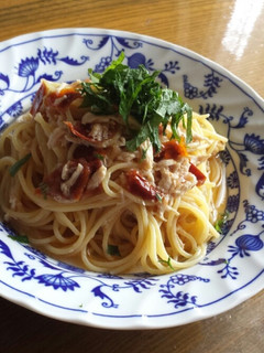 ドライトマトの梅ササミペペロンチーノ-レシピのメイン写真