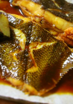 カレイの煮つけ-水無しで料亭の味--レシピのメイン写真