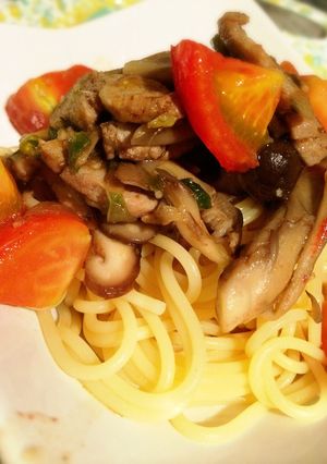 夏でも美味しく！ネギ塩豚パスタ-レシピのメイン写真