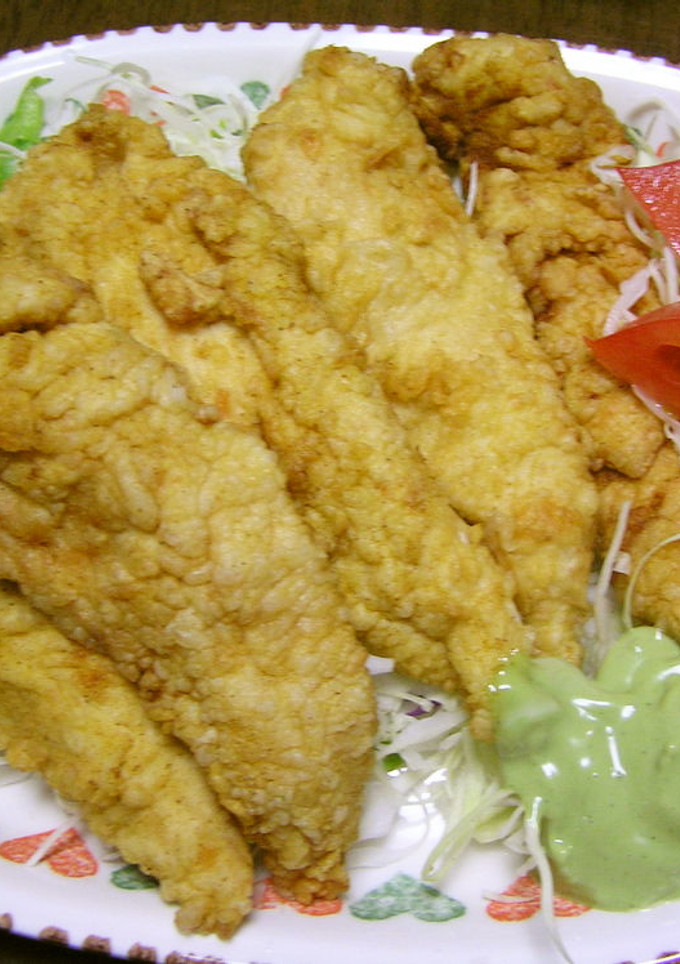 ササミのカレー風味揚げ♪Gティーマヨ添え-レシピのメイン写真