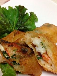 冷めても美味しい♪エビと大葉の春巻き-レシピのメイン写真