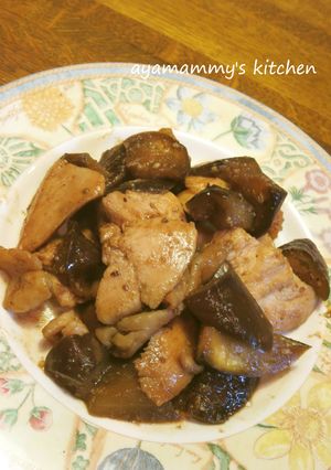 鶏むね肉となすのバルサミコ酢炒め☆-レシピのメイン写真