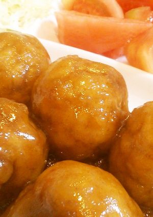 簡単＊ふわふわで甘じょっぱい肉団子♪-レシピのメイン写真