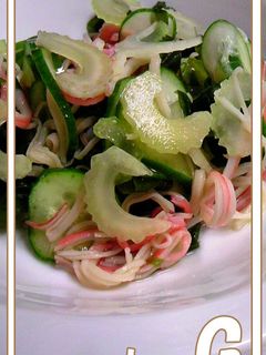 ●セロリ入り酢の物●-レシピのメイン写真
