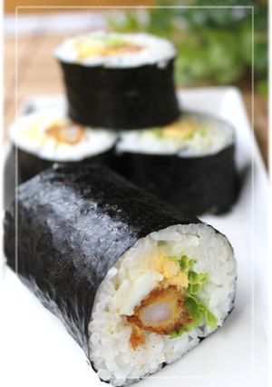 *エビフライのタルタル太巻き*-レシピのメイン写真