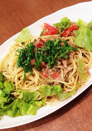 夏バテしらず!トマトとツナの冷製パスタ-レシピのメイン写真