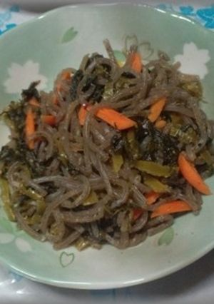 糸こんにゃくと高菜のピリ辛炒め-レシピのメイン写真