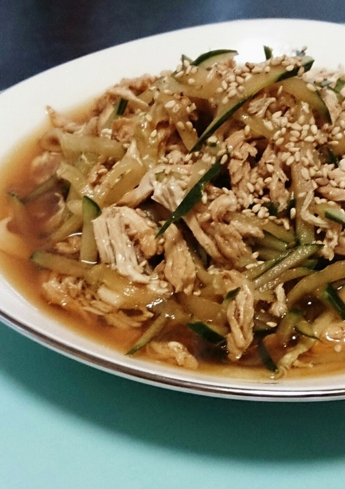 冷麺風☆鶏肉ときゅうりの酢の物-レシピのメイン写真
