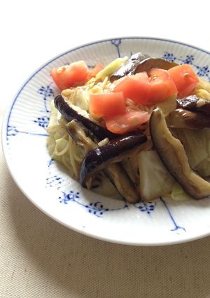ナス、トマト、キャベツのアンチョビパスタ-レシピのメイン写真