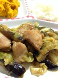 鶏なすキャベツの味噌炒め*-レシピのメイン写真