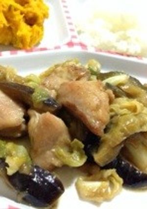 鶏なすキャベツの味噌炒め＊-レシピのメイン写真