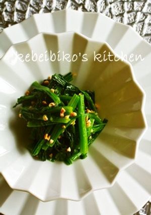 法蓮草のお浸しも塩レモンでさっぱり和え-レシピのメイン写真