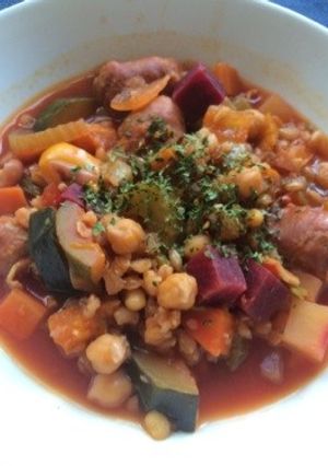 大麦&ひよこ豆 野菜たっぷりスープ-レシピのメイン写真