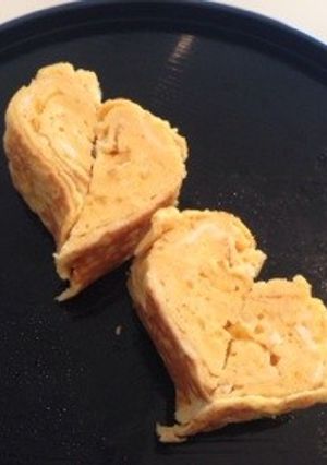 ハート型厚焼きたまご♥︎-レシピのメイン写真