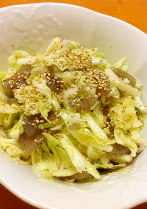 こんにゃくとキャベツのごま油サラダ-レシピのメイン写真