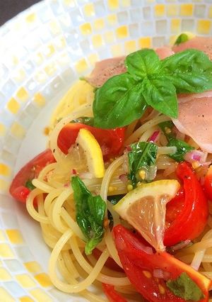 トマトと生ハムの冷製パスタ レモン風味-レシピのメイン写真