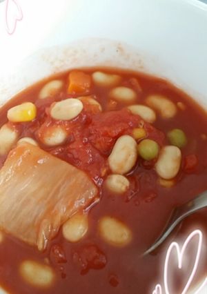 ♪白菜&大豆がメインの簡単トマト煮込♪-レシピのメイン写真