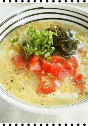 ☆冥加香る沖縄モズクdeトマト塩ラーメン-レシピのメイン写真