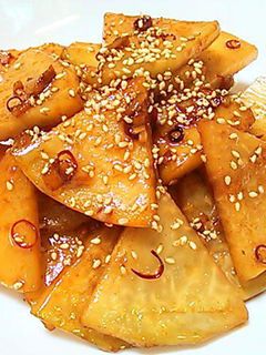 コールラビのにんにく牡蠣油炒め-レシピのメイン写真