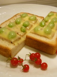 枝豆ベーコンとチーズのトースト-レシピのメイン写真