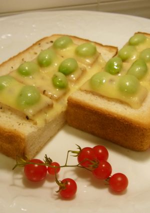 枝豆ベーコンとチーズのトースト-レシピのメイン写真