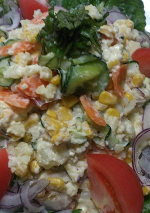 ☆我が家の野菜で欲張りポテトサラダ☆-レシピのメイン写真