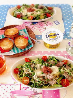 ランチにピッタリ!豚しゃぶ和風パスタ☆-レシピのメイン写真