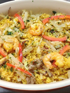 植野シェフ直伝 炊飯器で作る簡単パエリア-レシピのメイン写真