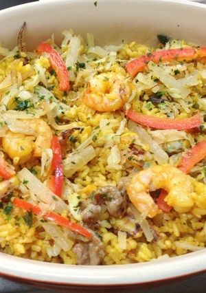 植野シェフ直伝 炊飯器で作る簡単パエリア-レシピのメイン写真