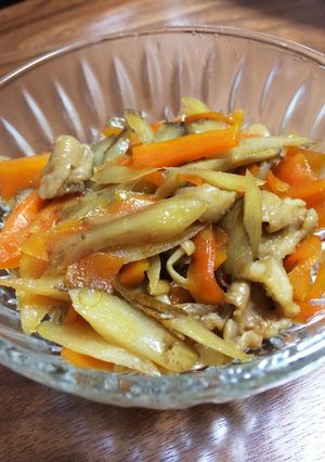 ごぼうと鶏皮のきんぴら☆-レシピのメイン写真