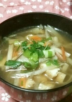 厚揚げで～けんちん汁-レシピのメイン写真
