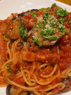 厚切りベーコンと茄子のトマトパスタ♡-レシピのメイン写真
