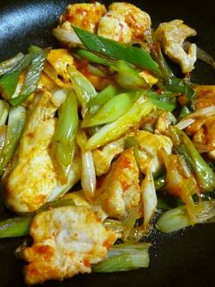 鶏肉とネギの豆板醤炒め-レシピのメイン写真